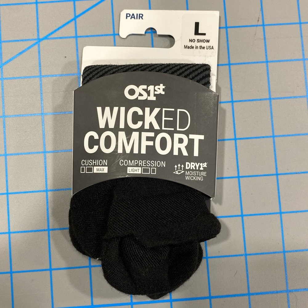 OS1ST Wicked Comfort - No Show - Large - Black